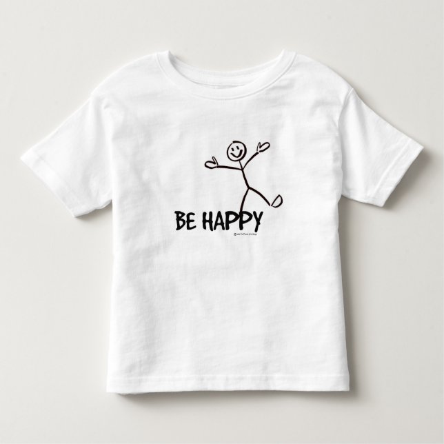 CAMISETA DE BEBÉ DE DIBUJO ANIMADO SÉ FELIZ (Anverso)