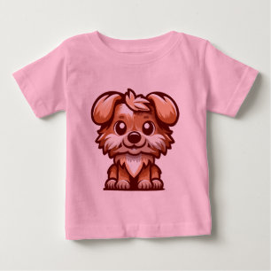 Camiseta de bebé de dibujos animados de cachorro l