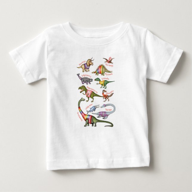 Camiseta de bebé de Dinosaurio (Anverso)