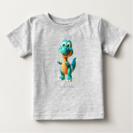 Camiseta de bebé de dinosaurio lindo