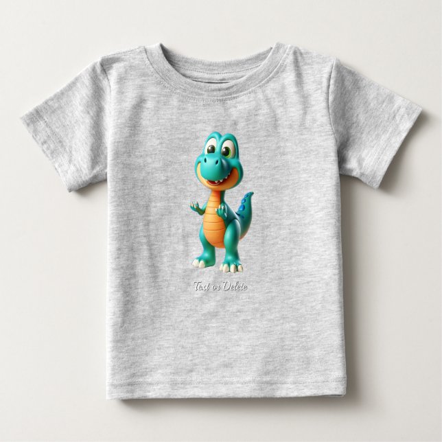 Camiseta de bebé de dinosaurio lindo (Anverso)