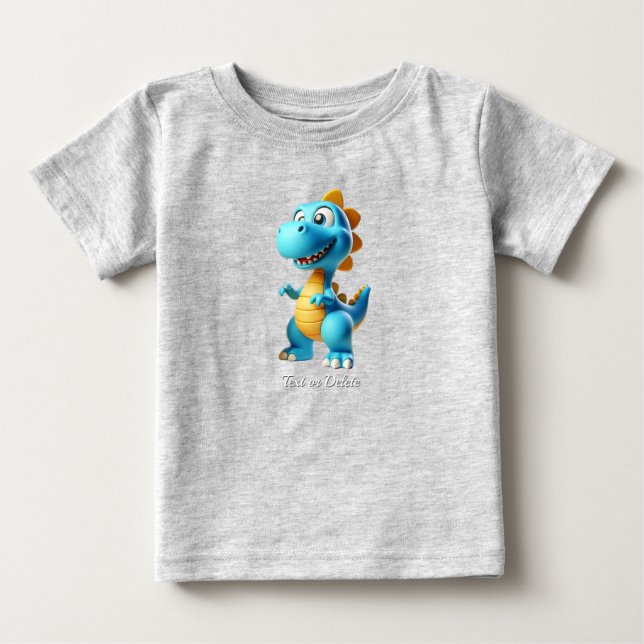 Camiseta de bebé de dinosaurio lindo (Anverso)