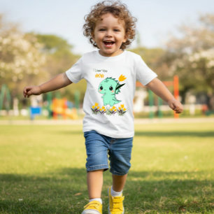 Camiseta de bebé de dinosaurio menta adorable