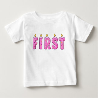Camiseta de bebé de doble cara para el primer cump