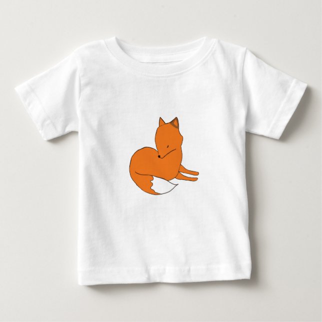 Camiseta de bebé de Fox Drawing (Anverso)