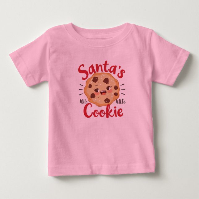 Camiseta de bebé de galletas de Santa | Navidad li (Anverso)