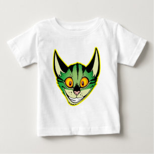 Camiseta de bebé de gato de dibujos animados fluor