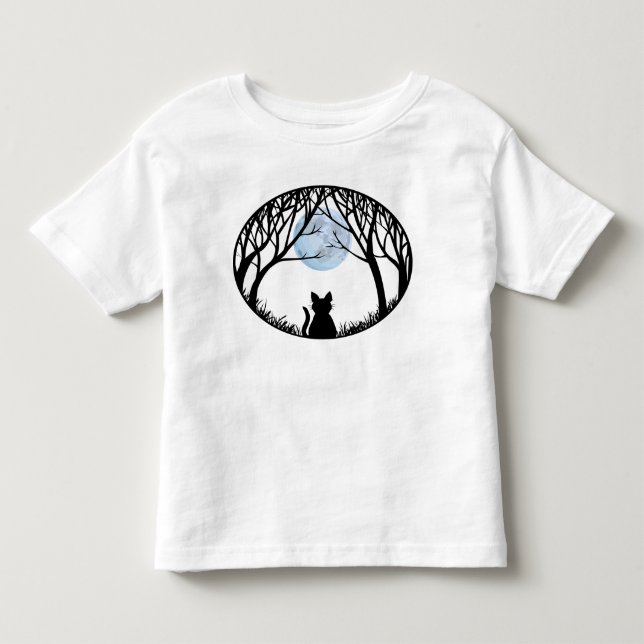 Camiseta de bebé de gato gordo negro camisas de be (Anverso)