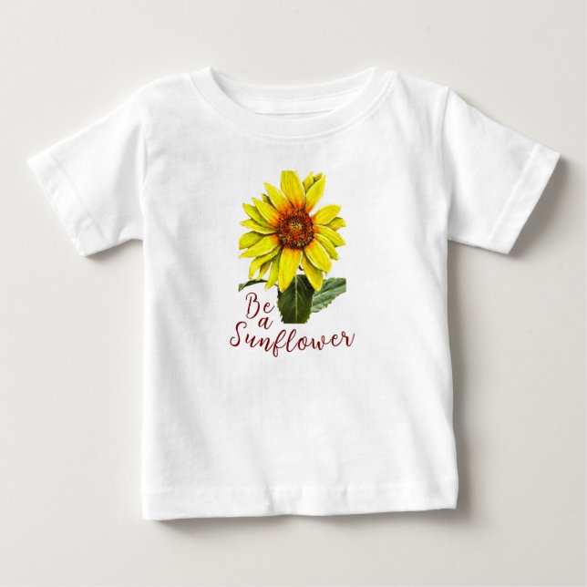 Camiseta de bebé de girasol (Anverso)