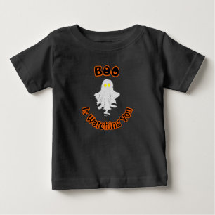 Camiseta de bebé de Halloween Boo te está vigila