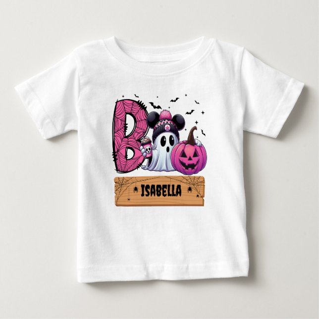 Camiseta de bebé de Halloween personalizada (Anverso)