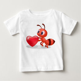 Camiseta de bebé de hormiga corta