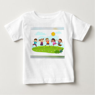 Camiseta de bebé de jersey fino con logo infantil