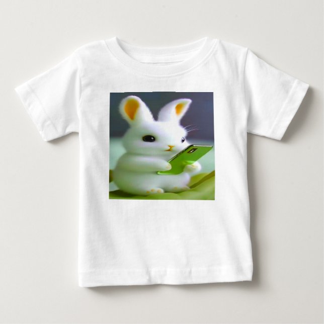 Camiseta de bebé de jersey fino de diseño digital  (Anverso)