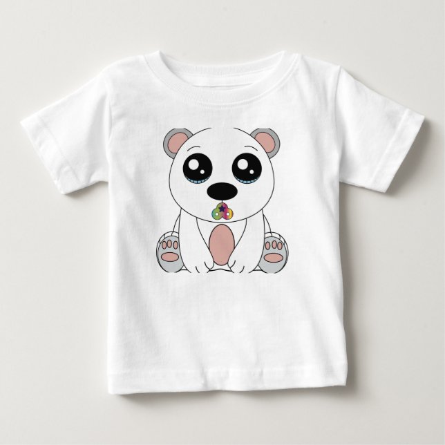 Camiseta de bebé de jersey suave Teddy Bear Baby (Anverso)