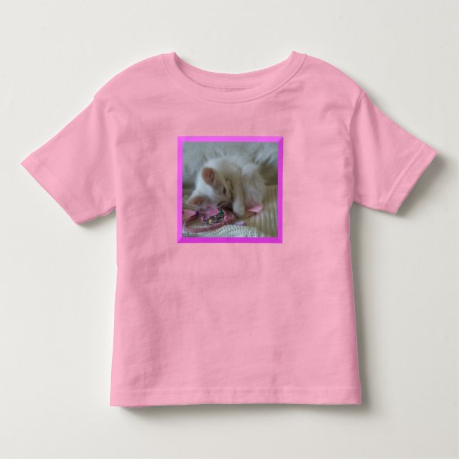 Camiseta de bebé de Kitten blanco (Anverso)