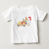 Camiseta de bebé de la familia de pollitos lindos