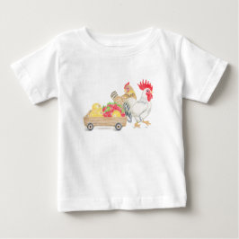 Camiseta de bebé de la familia de pollitos lindos