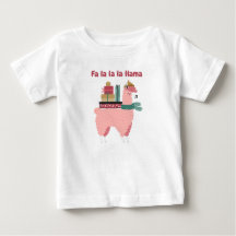 Camiseta de bebé de la fiesta navideña Fa la la la