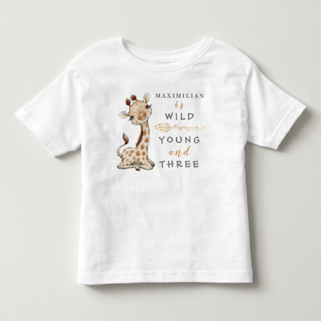 Camiseta de bebé de la jungla salvaje juvenil y de (Anverso)