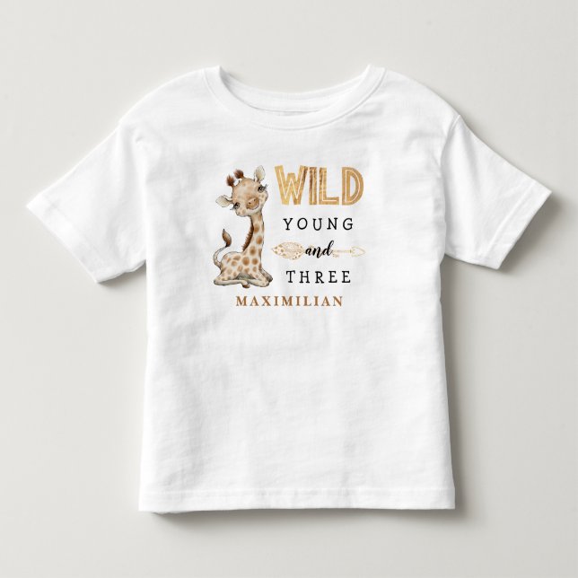 Camiseta de bebé de la jungla salvaje juvenil y de (Anverso)