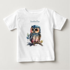 Camiseta de bebé de lechuza personalizada