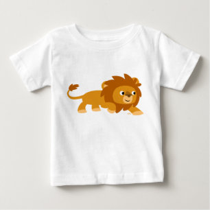 Camiseta de bebé de león de dibujos animados intel