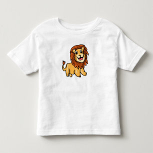 Camiseta de bebé de león de dibujos animados lindo