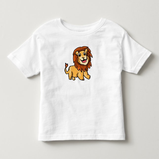Camiseta de bebé de león de dibujos animados lindo (Anverso)