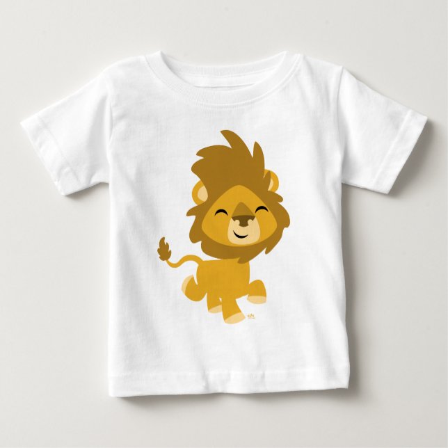 Camiseta de bebé de león feliz Personalizado (Anverso)
