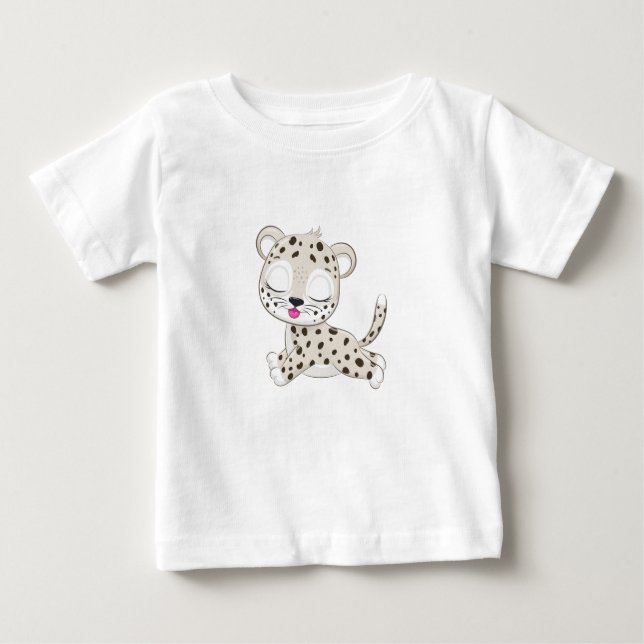 Camiseta de bebé de Leopardo Cute (Anverso)