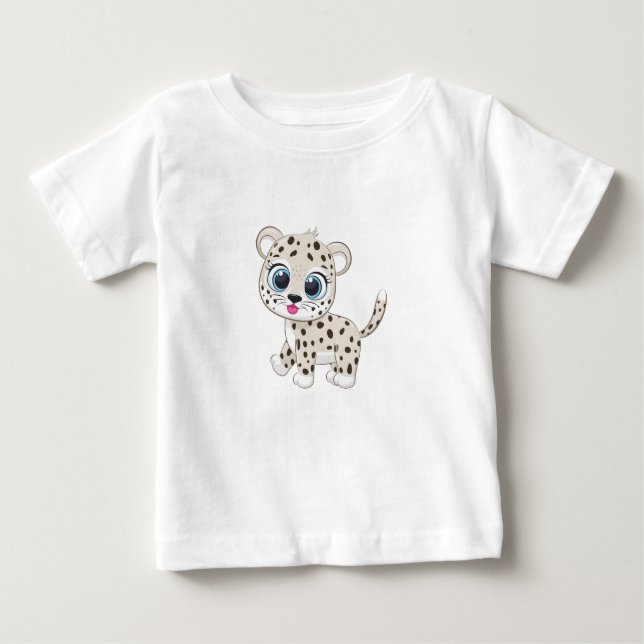 Camiseta de bebé de Leopardo Cute (Anverso)