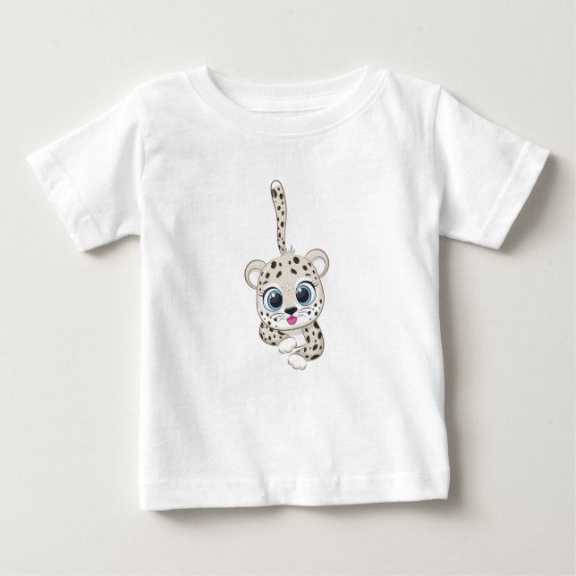 Camiseta de bebé de Leopardo Cute (Anverso)