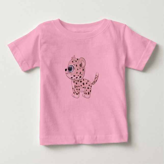 Camiseta de bebé de Leopardo Cute (Anverso)