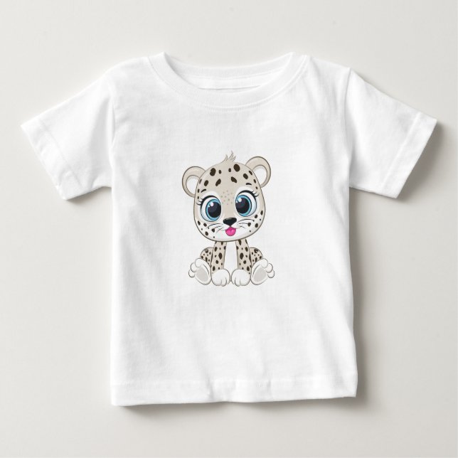 Camiseta de bebé de Leopardo Cute (Anverso)