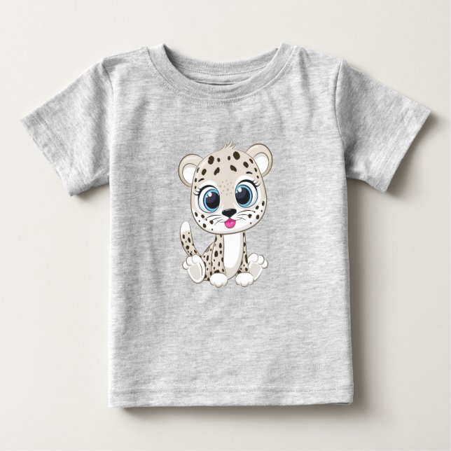 Camiseta de bebé de Leopardo Cute (Anverso)