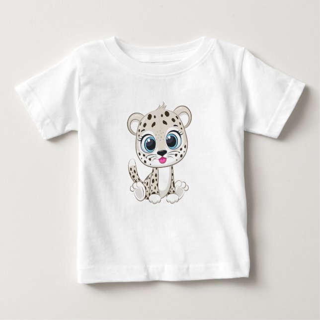Camiseta de bebé de Leopardo Cute (Anverso)