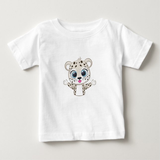 Camiseta de bebé de Leopardo Cute (Anverso)