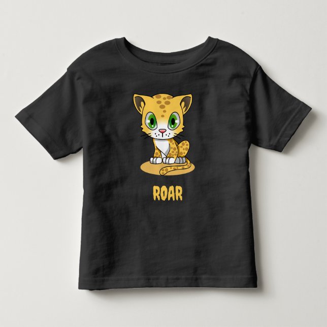 Camiseta de bebé de leopardo para niños pequeños (Anverso)