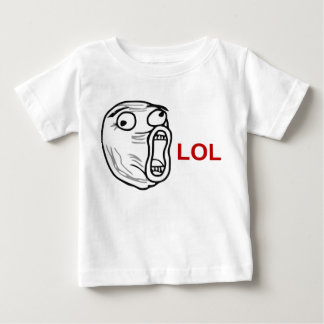 Camiseta De Bebé De LOL de la risa cara ruidosa Meme de la rabia