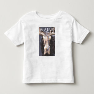Camiseta De Bebé De MaineMoose cierre para arriba