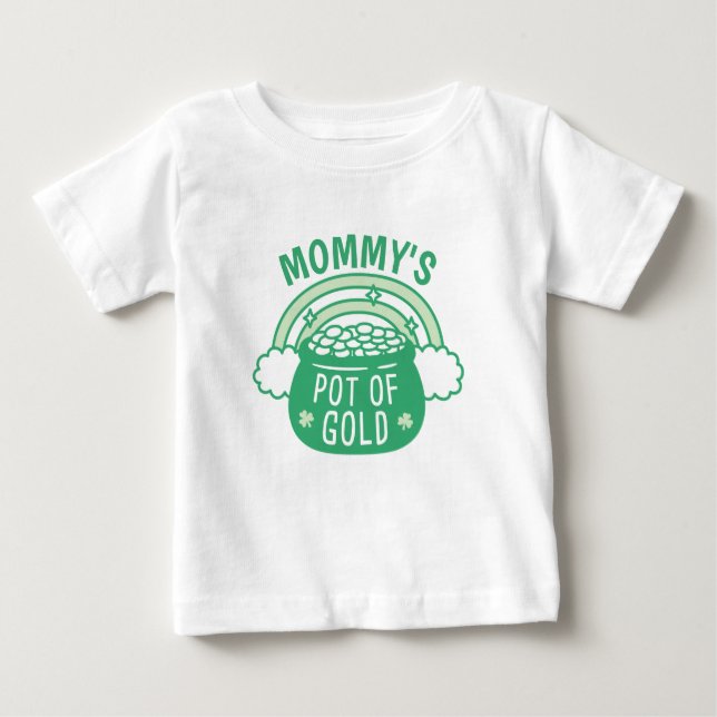 Camiseta de bebé de Mamá Bonita de la olla de oro (Anverso)