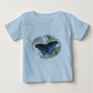 Camiseta de bebé de mariposa púrpura con manchas r