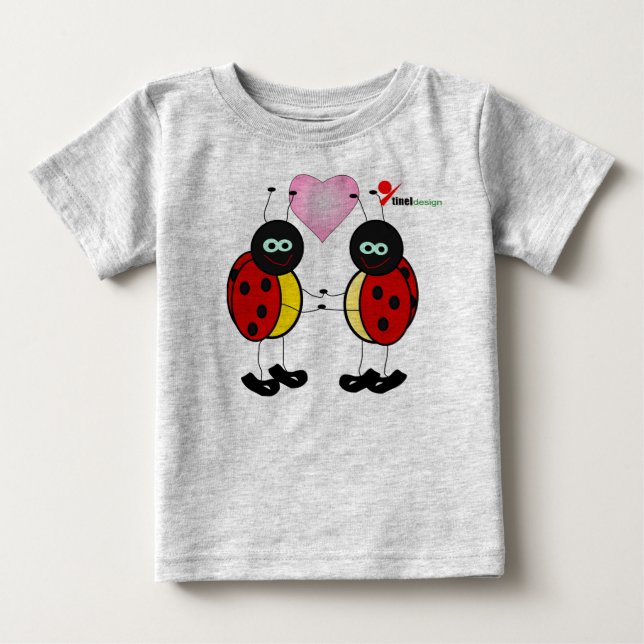 CamiSETA de bebé de Mariquita Adorable (Anverso)