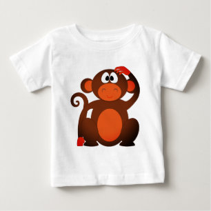 Camiseta de bebé de mono lindo