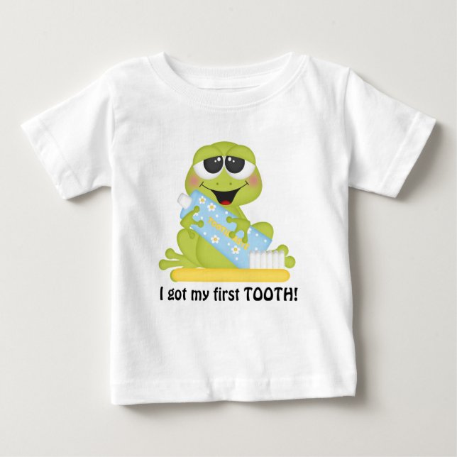 Camiseta de bebé de My First Tooth unisex (Anverso)