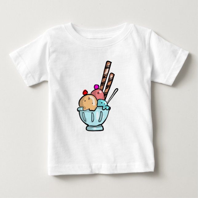 Camiseta de bebé de Navidad con helado lindo Perso (Anverso)