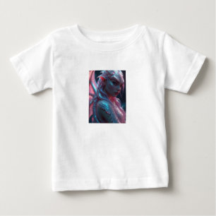 Camiseta de bebé de niña dragón neón