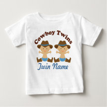 Camiseta de bebé de niños gemelos personalizados