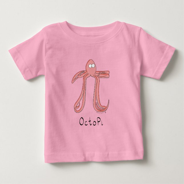 Camiseta de bebé de Octopi Pi Cute Math Pi Day (Anverso)